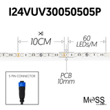 FlexLED 60 UV 24V Indoor Bare End Wires 365nm