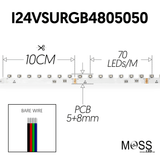FlexLED 70 Step-Up 24V (Angle Adjustable) Indoor Bare End Wires RGB