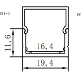 Z2020B Channel Anodized 20x20mm Domed 2.44m