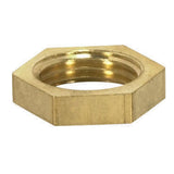 HEX NUT 1/4IP, 1/8" THICK BRASS PLATED