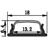 Z1806 Channel Anodized 18x6mm Flush 2.44m