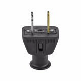 Lamp Cord End - Male - Black - 2 Blade