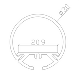 ZD30 Channel Anodized 30mm Diameter Hanging Tube 2.44m