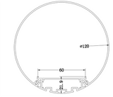 ZD120 Channel Anodized 120mm Diameter Hanging Tube 2.44m