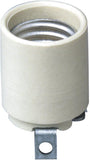 Leviton 3152-8 Medium Base, One-Piece, Keyless, Incandescent, Unglazed Porcelain Lampholder, Light Sockets