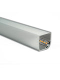 ZA265-2 Channel Anodized 30x30mm Corner/Hanging Square Lens 2.44m