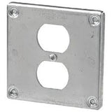 4x4x 3/8" - Square Cover single gang Duplex