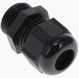 Strain Relief Dome Connector - 3/8" NPT 0.12-0.28" - Black