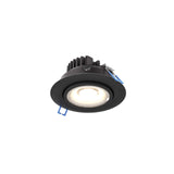 Clearance - LRG3-30K-BK-3" Round Regressed Gimbal 7.5W LED 3000K Black 38° 600 lm Type IC Air-Tight Wet ES CRI 90+