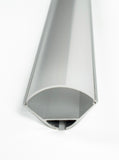 ZA265-1 Channel Anodized 30x30mm Corner/Hanging Curved Lens 2.44m