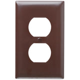 Clearance - Wall Plate - Brown - 1-Gang  Duplex Receptacle