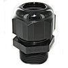 Strain Relief Dome Connector - .500 (1/2") NPT .19-.35" BLACK