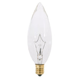Clearance - S3386-B10-24w-Clear-Candelabra - (Torpedo shape)