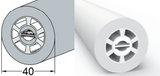 Flex Channel US-N40D 40mm Diameter Double-Side 360 Diffusion Tube per Meter