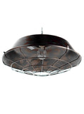 RENTAL - Black Aged Pendant Light with Metal Cage