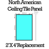 Ceiling Tile Panel Variable White 603MM X 1213MM