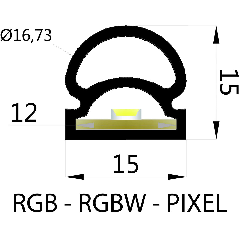 DiffuseFlex LED Pixel (APA102) 4.5M  DFLX-O5V-RGBAPA102-144-4.5M