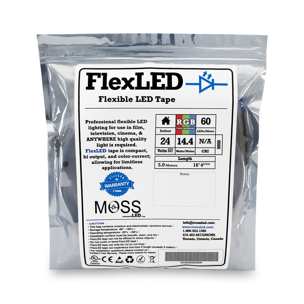 FlexLED RGB 24V 60 LED/Meter Indoor Bare Wire  I24VRGB3005050