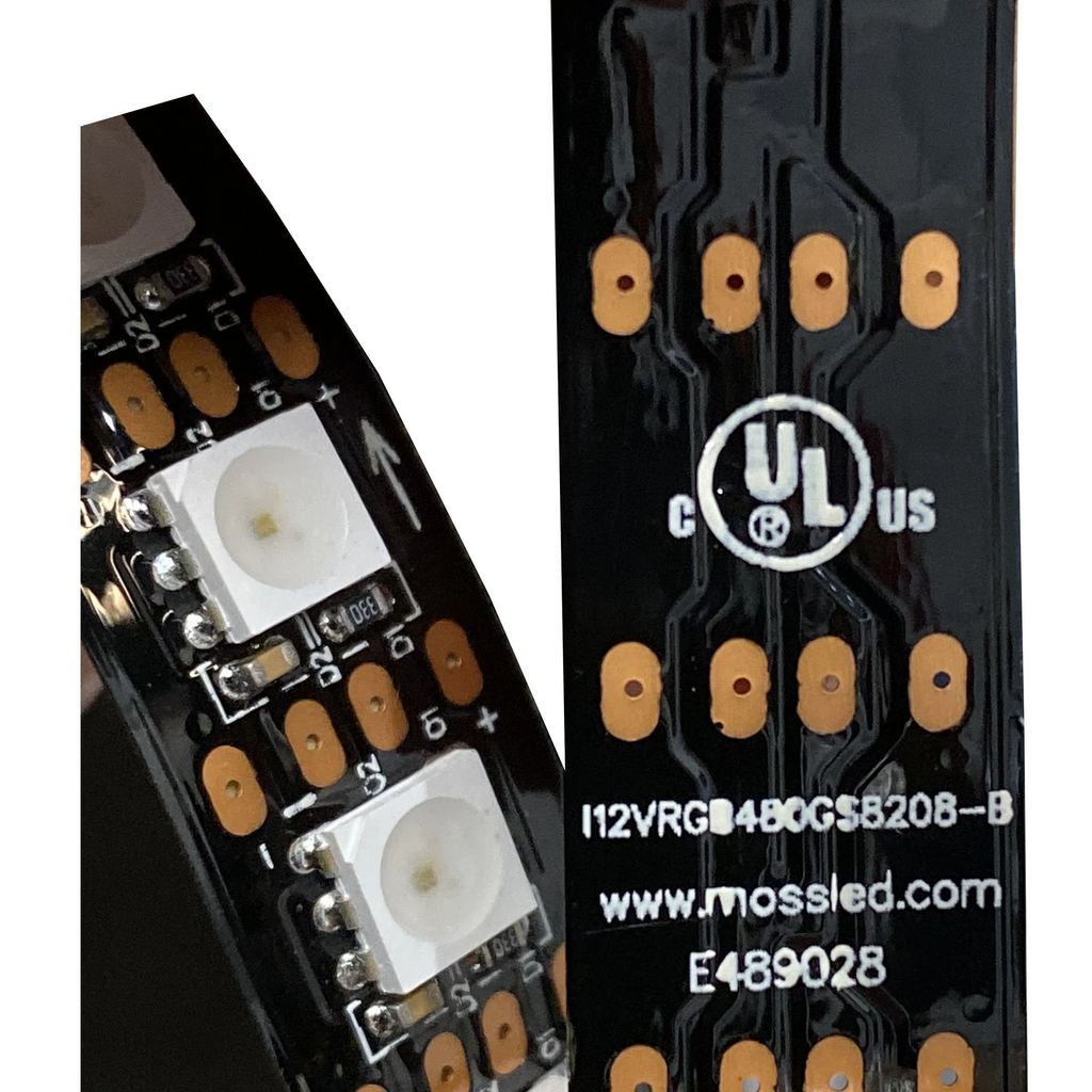 Pixel FlexLED 12V Individual Chip Control Indoor Bare end wires 48 LEDs/Meter I12VRGB240GS8208-B