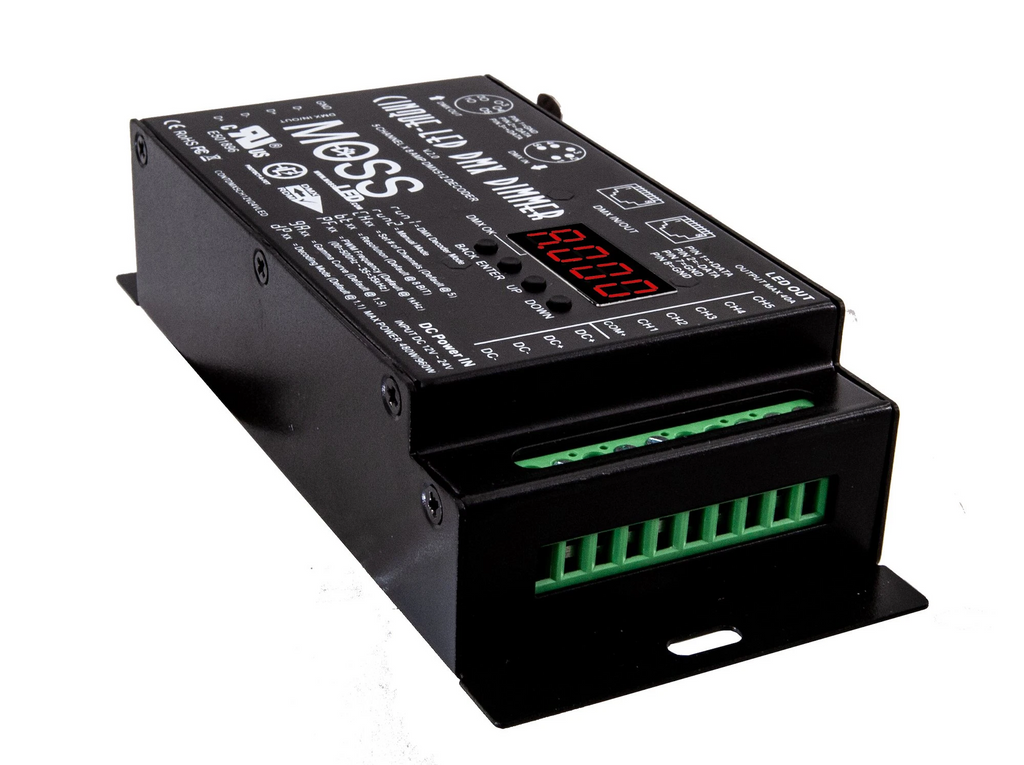 Cinque-LED DMX - 5 Channel Dimmer (CONTDMX5CH12V24VLCDCC1000)