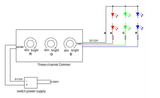 Three Channel RGB Rotary Dimmer 2kHz XFDIMMER3CH12V24V2KHZ