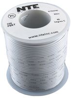 Hook Up Wire PVC, white, 22 AWG, 100 FT