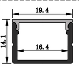 Z-1914 Channel Anodized 19x14mm Flush 2.44m