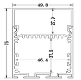 Z-5075-2 Channel Anodized 50x75mm Domed Hanging 2.44m