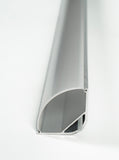 Z-A265-1 Channel Anodized 30x30mm Corner/Hanging Curved Lens 2.44m